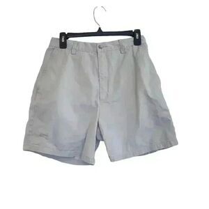 Eddie Bauer Women's Light Stone Gray Cotton Flat Front Shorts